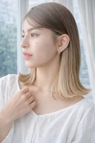 セミロング カラー LaBless梅田 🎀坂本リオのヘアスタイル