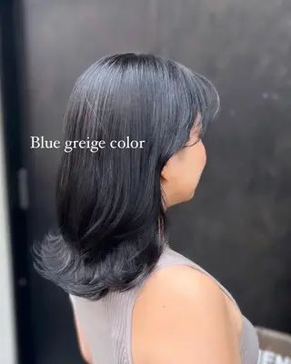 ミディアム カラー soft beige naoki.のヘアスタイル