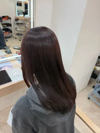 セミロング カラー 森永 秀斗のヘアスタイル