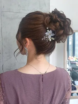 ロング ヘアアレンジ ヘアアレンジ/透明感 カラー/AKARIのヘアスタイル