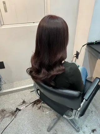 セミロング 濱川響太レディース カットモデルのヘアスタイル