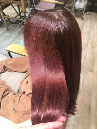 セミロング カラー ブリーチ/髪質改善/ レイヤー/YUTO‎のヘアスタイル