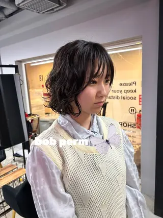 ショート パーマ 札幌パーマ 髪質改善/後藤海音のヘアスタイル