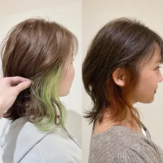 ミディアム カラー ✨酸性ストレート✨ 南川だいさくのヘアスタイル