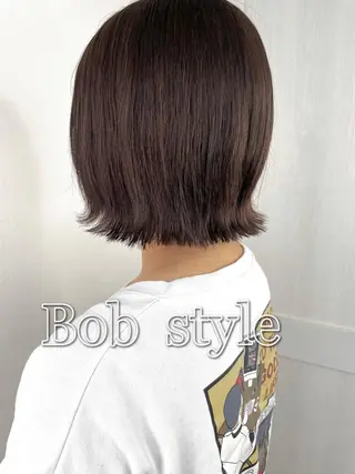 ミディアム カラー 小顔カット/透明感 カラー/美髪矯正🫧のヘアスタイル