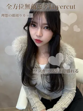 ロング 韓国ヘア/レイヤー/ 前髪/髪質改善/石川のヘアスタイル