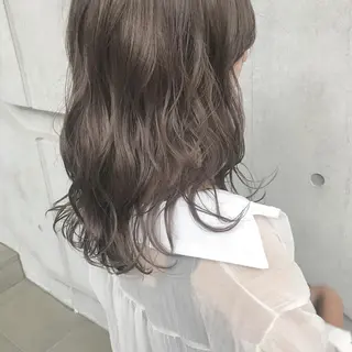 ミディアム カラー ヘアアレンジ Aloa透明感ヘア ♡kanami♡のヘアスタイル