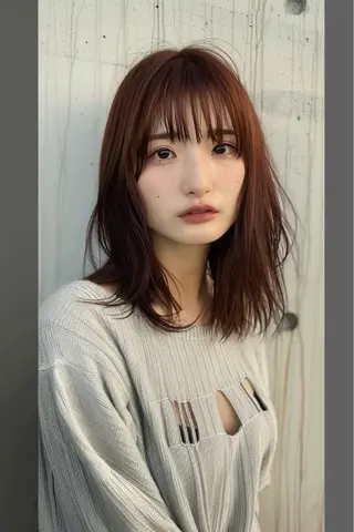 ミディアム 学割クーポンあり/ 透け感カラーYUTOのヘアスタイル