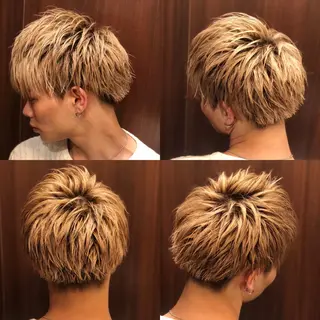 ミディアム ヘアアレンジ メンズ 萩原 勇樹のヘアスタイル