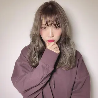 セミロング カラー 店長/mao/ 前髪/顔周りカットのヘアスタイル