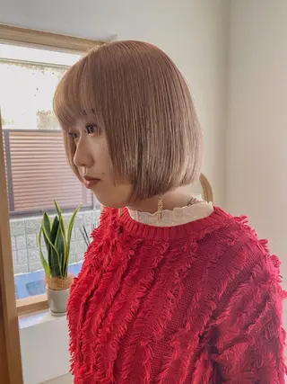 ショート カラー 板谷みさき /艶ボブ/藤沢美容室のヘアスタイル