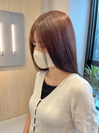 セミロング 透明感カラー/艶髪/ 高城潤也のヘアスタイル