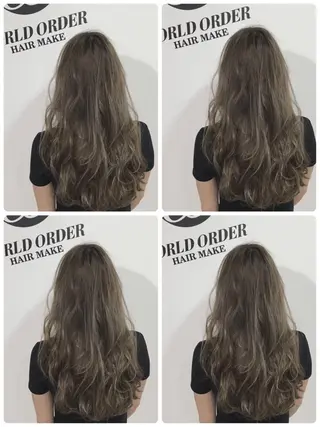 ミディアム due hair 京都駅前店 MILBON オージュア認定サロン【デューヘアー】所属・ハイトーンブリーチ 土坂　由志【京都】のヘアスタイル