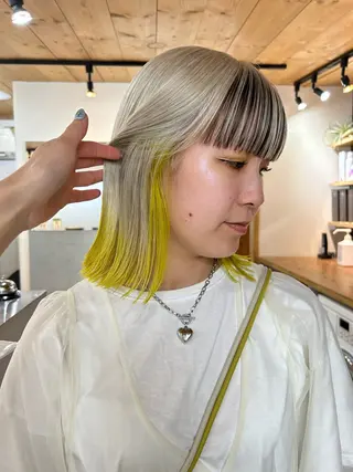 ミディアム カラー メンズ 🧸艶々韓国ヘア 🧁mizunaのヘアスタイル