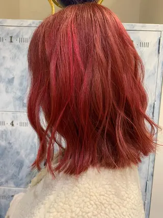 ミディアム カラー 髪質改善/縮毛矯正 ツヤ髪🩷さつきのヘアスタイル