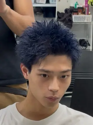 ショート カラー メンズ メンズ特化⚡️パーマ テッタのヘアスタイル