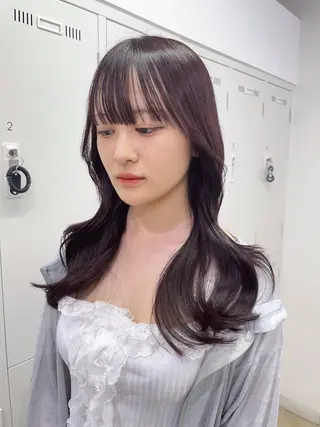 セミロング カラー 福島成美/髪質改善 縮毛矯正/カラーのヘアスタイル