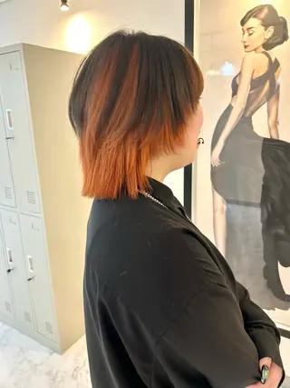 ミディアム カラー Via  京都烏丸所属・ハイトーン/髪質改善 /レイヤー/りなのヘアスタイル