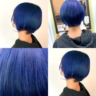 ショート ブリーチ毛に縮毛矯正 ✨カラー✨山田 正幸のヘアスタイル