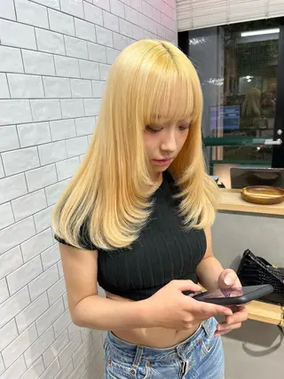 ロング カラー もり まりものヘアスタイル