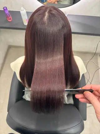 ロング XYZ所属・縮毛矯正/髪質改善 韓国風/MIKIYAのヘアスタイル