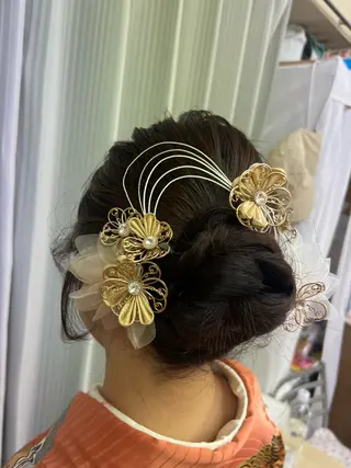 ロング ヘアアレンジ 萱場 利恵のヘアスタイル