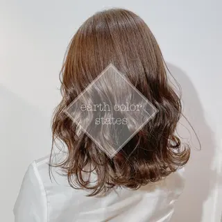 ミディアム カラー 新宿/韓国風レイヤー 髪質改善/渋谷直樹のヘアスタイル