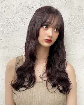 ロング 顔周りカット× 髪質改善【リョウ】のヘアスタイル