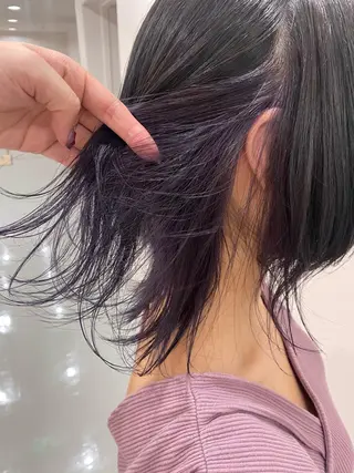 ミディアム カラー マンツーマン女性 美容師 奏のヘアスタイル