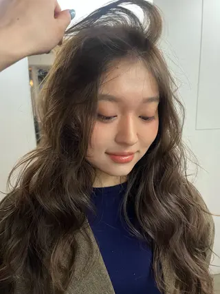 ロング レイヤー/ケアパーマ /ニュアンス/モードのヘアスタイル