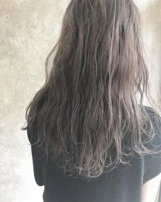 ロング カラー 顔周りレイヤー/韓国 ブリーチminamiのヘアスタイル