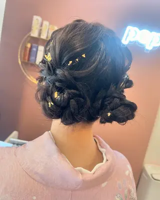 セミロング ヘアアレンジ pep所属・pep natsumiのヘアスタイル
