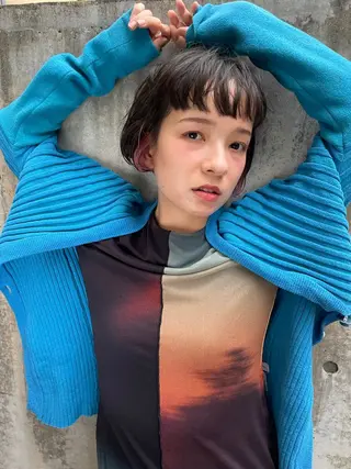 ショート カラー ショート/ボブ/ 心斎橋/宮脇美奈のヘアスタイル