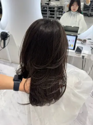 ロング カラー rina/無料 レイヤーカット/上野のヘアスタイル