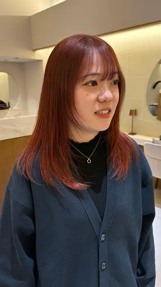 ミディアム カラー 《無料カットモデル / perm》ナミのヘアスタイル