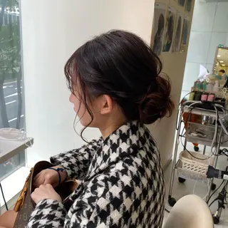 セミロング ヘアアレンジ 竹野 実優のヘアスタイル