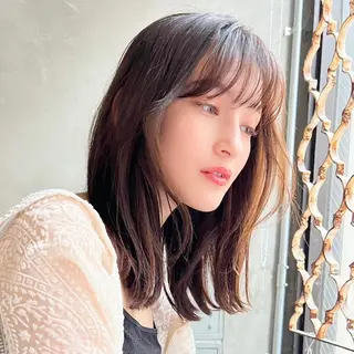 セミロング カラー パーマ ヘアアレンジ メンズ キッズ ネイル マツエク・マツパ アイブロウ 丁寧なカウンセリング 🌿Chiemi🌿のヘアスタイル