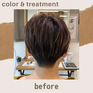 ショート カラー メンズカット/パーマ 👟黒田紗名👟のヘアスタイル