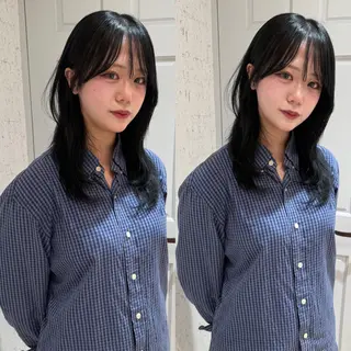 ミディアム カラー mai / linoah˚✧のヘアスタイル