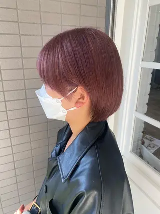 ショート カラー 韓国×髪質改善カラー 💎hinaのヘアスタイル