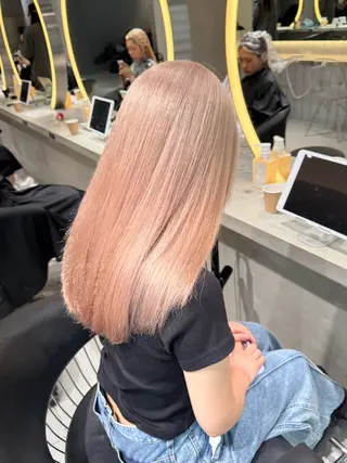 セミロング ハイトーン特化🤍/ 韓国ボブ / ハルナのヘアスタイル