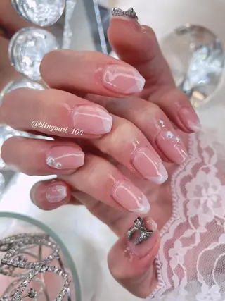 ネイル 23時まで❤︎韓国、 ワンホンネイルのネイルデザイン