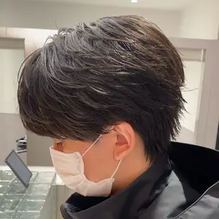 ショート 新宿/センターパート /パーマ/モリオのヘアスタイル