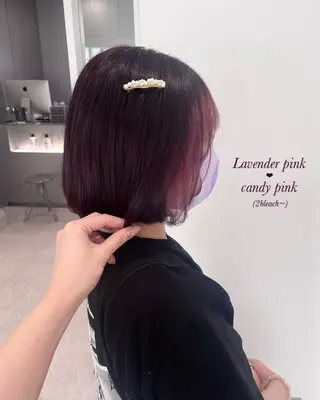 ミディアム 盛れる暖色🎀ガーリ ーヘア🎀きっかのヘアスタイル