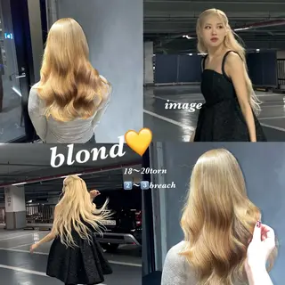 パーマ 暖色/ハイトーン/ カラー/HBLのヘアスタイル