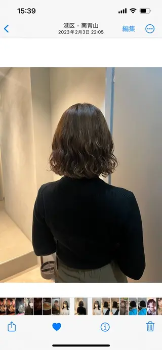 ミディアム カラー パーマ ALLY(アリー)所属・akane/ボブ /オリーブ/ブラウンのヘアスタイル