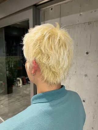 カラー メンズ ボブ×透明感カラー 特化・リクト💥のヘアスタイル