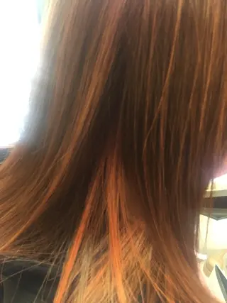 セミロング カラー 桧山 真のヘアスタイル