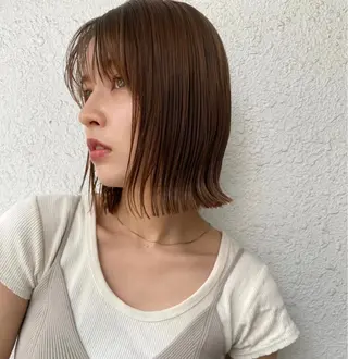 ミディアム カラー レイヤー/韓国ヘア 縮毛矯正🫧鈴木颯のヘアスタイル