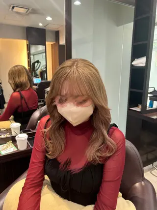 セミロング カラー 坂本奈都美 🎀のヘアスタイル